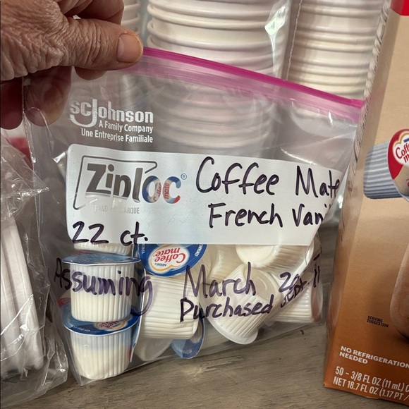 WEDDING RECEPTION COFFEE LEFTOVERS Gordon Food Service Cups Set Coffee Mate - Picture 3 of 12